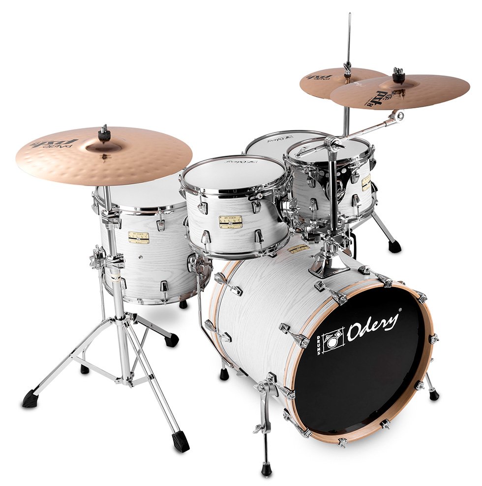 Bateria Acústica Odery Fluence Jam Session 180 White Ash Bumbo 18