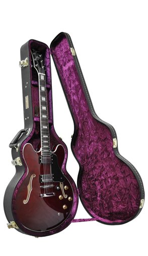 Guitarra Semi Acústica Tagima Tg Blues 3000 Vinho Com Case E 2 Humbuckers Com Cover De Metal