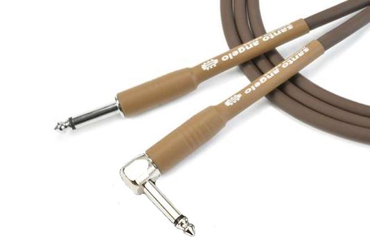 Cabo Para Instrumentos Santo Ângelo Standard Acoustic Marrom 3,05m 10FT Plug 90° L