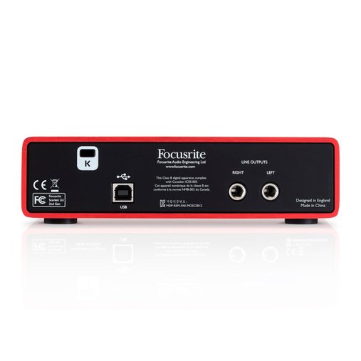 Kit para Gravação de Audio Focusrite USB Scarlett 2i2 2a Geração + Fone HP60 Mk II + Mic CM25 Mk II