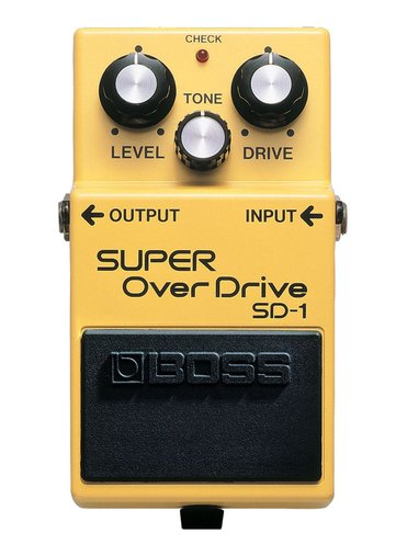 Pedal Para Guitarra Boss Super Overdrive SD 1 Quente Como um Drive de Amplificador Valvulado