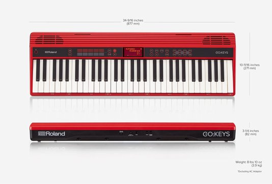 Teclado Roland Go Keys 61 K Vermelho Com Função Loop Mix