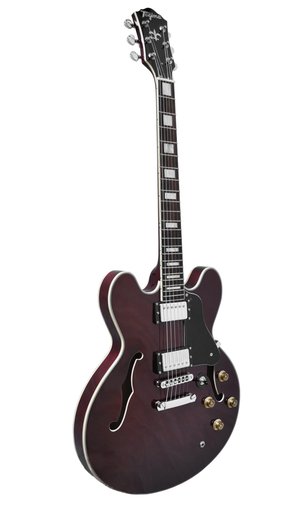 Guitarra Semi Acústica Tagima Tg Blues 3000 Vinho Com Case E 2 Humbuckers Com Cover De Metal