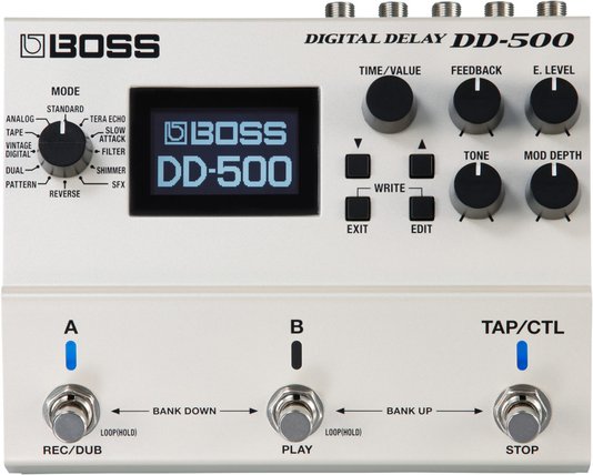 Pedal Para Guitarra Boss DD-500 Digital Delay Processador Profissional 12 Modos Delay