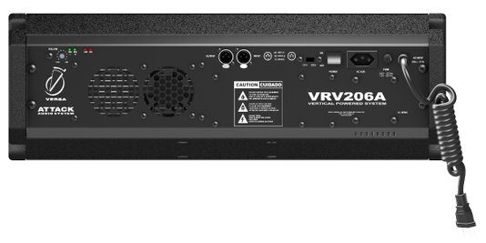 Caixa Line Attack Ativa Biamplificada  Vrv 206a  350wrms Preta 2x6"