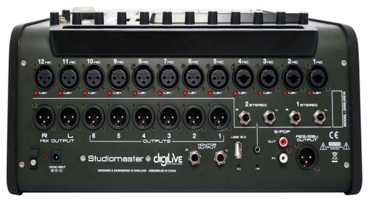 Mesa De Som Digital Studiomaster Digilive 16 Com 16 Canais E Visor Touch sreen