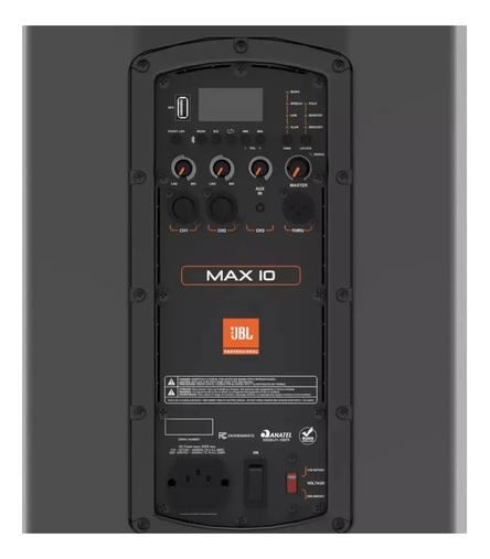 Caixa De Som Ativa Jbl Max 10 250 Wrms Com Bluetooth E Nf
