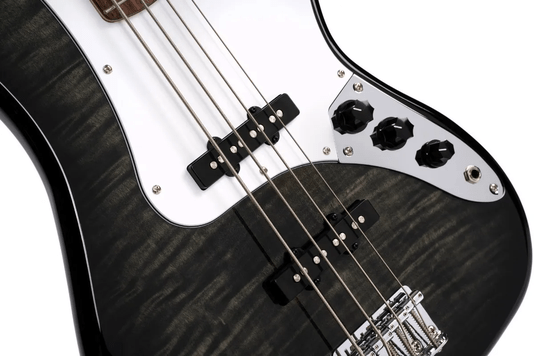 Contra Baixo Cort Gb24jj Trans Black 4 Cordas Com Nf