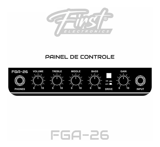 Cubo Guitarra First Fga26 Xadrez Courvin 18w C/ Nota Fiscal