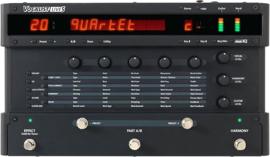 Pedaleira Vocal Digitech Vocalist Live 5 Processador Vocal Com Harmonizador de Voz E Violão