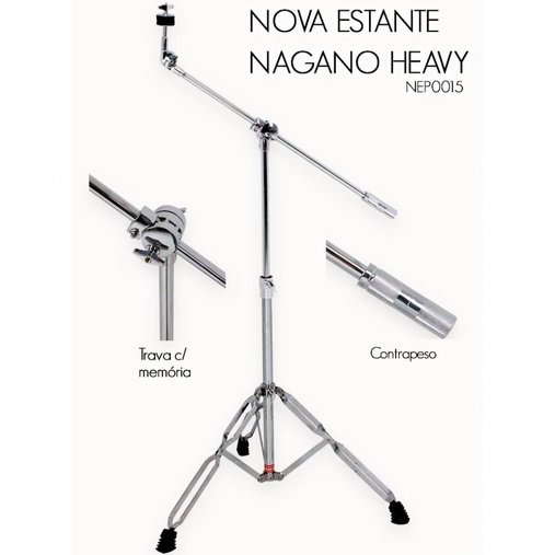 Estante Prato Bateria Nagano Girafa Heavy Nep 0015 B31