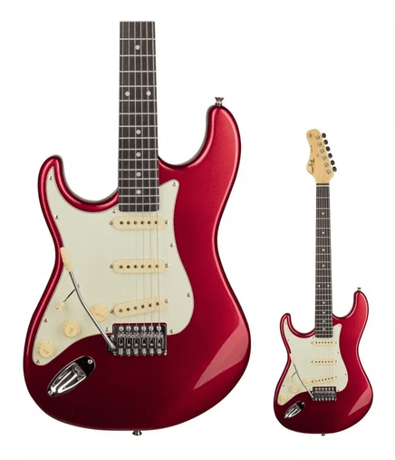 Guitarra Tagima Tg 500 Lh Candy Apple Canhoto Com Nf