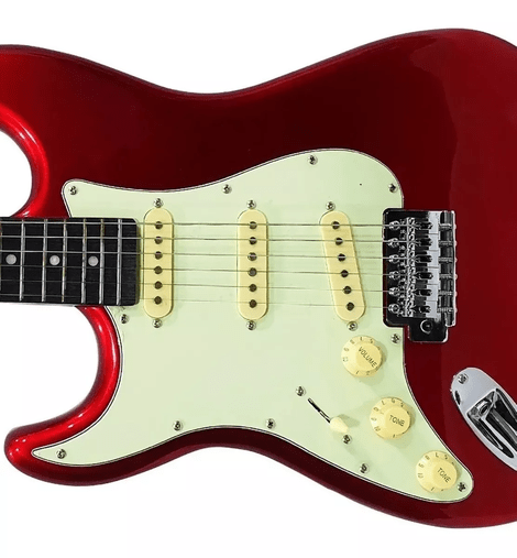 Guitarra Tagima Tg 500 Lh Candy Apple Canhoto Com Nf