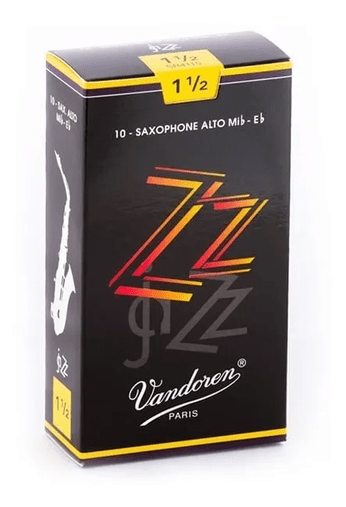 Kit 10 Palhetas Vandoren Sax Alto 1,5 Zz Jazz Com Nf