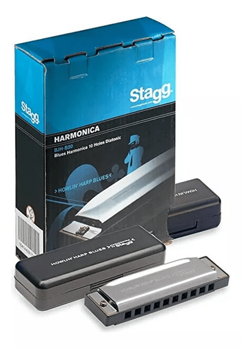 Kit 2 Gaitas De Boca Harmônica Diatônica Stagg Bjhb20c Em C