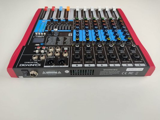 Mesa de som 6 Canais Soundvoice MS602 Max USB