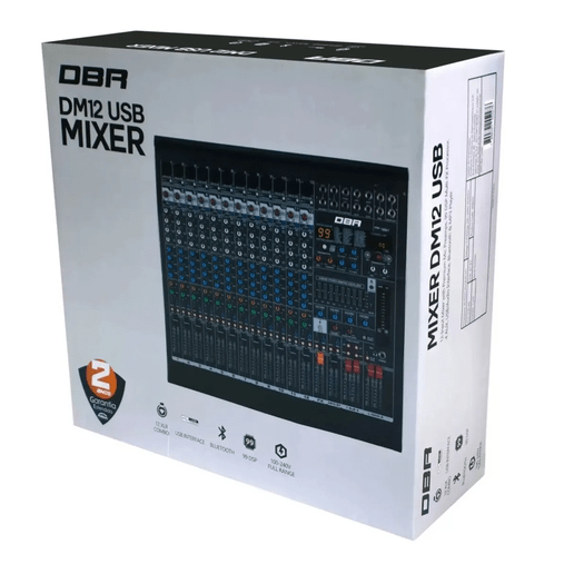 Mesa De Som Dbr Dm12 12 Canais Interface Usb Pc Com Nf