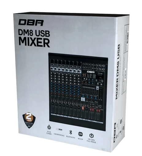 Mesa De Som Dbr Dm8 8 Canais Interface Usb Pc Com Nf