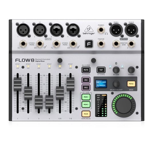 Mesa De Som Digital Behringer Flow8 8 Canais Com Bluetooth