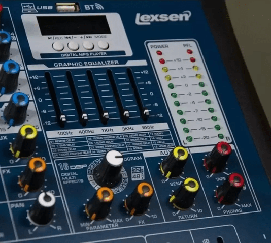 Mesa De Som Lexsen Lmx16 16 Canais Usb Com Nota Fiscal