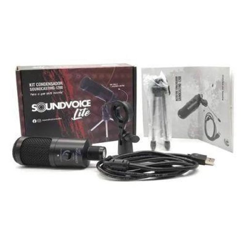 Microfone Condensador Soundvoice Usb Soundcasting 1200