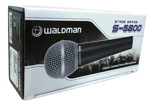 Microfone De Mão Dinâmico Waldman Stage S5800 Cardióide