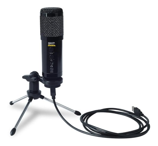 Microfone Profissional Usb Para Estúdio Skp Podcast 400u Nf