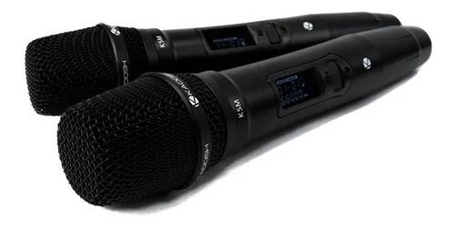 Microfone Sem Fio Duplo Kadosh K502m Dinâmico Cardioide