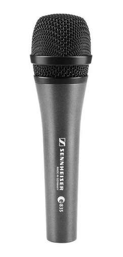 Microfone Sennheiser E 835 Dinâmico Cardióide Preto Com Nf