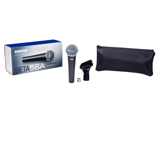 Microfone Shure Beta Series Beta 58a Dinâmico Supercardióide Preto