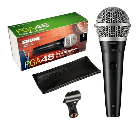 Microfone Vocal Profissional Shure Pga48 Dinâmico Cardióide