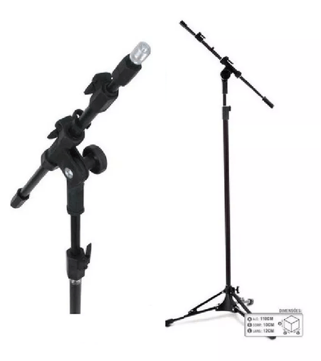 Pedestal Suporte Microfone Rmv Psu 090 Base Articulada Kit 5