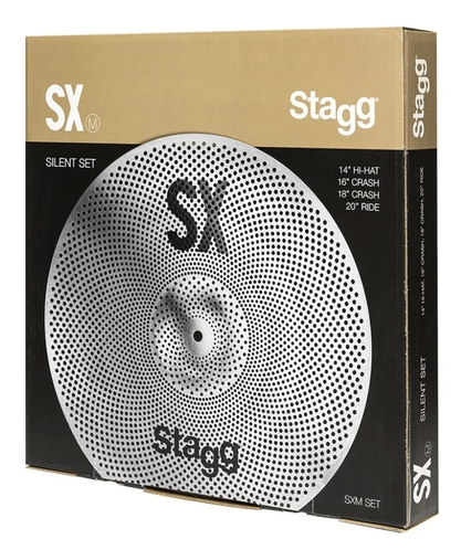 Set Pratos Bateria Silencioso Stagg Silent Sx 14 16 18 20