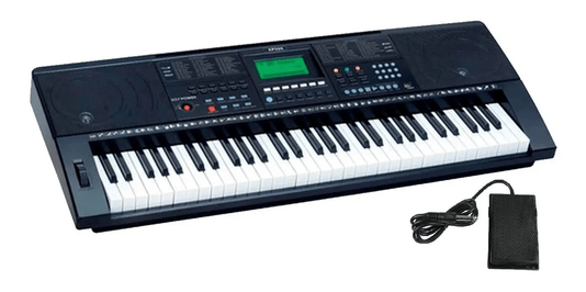 Teclado Keypower Kp500 61 Teclas Sensitivas + Capa + Pedal
