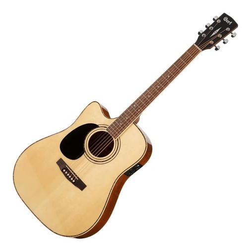 Violão Elétrico Cort Ad880ce Para Canhoto Natural Satin