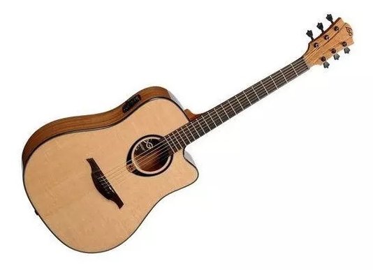 Violao Lag Tramontane Dreadnought Ctw El Ac T80dce Natural