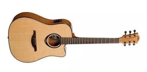 Violao Lag Tramontane Dreadnought Ctw El Ac T80dce Natural
