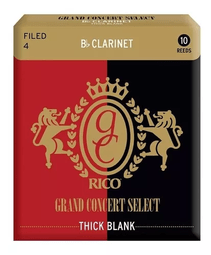 Kit 10 Palhetas Clarinete Rico 4 Rgt10 Bcl400 Thick Blank