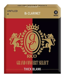 Kit 10 Palhetas Para Clarinete Rico 4 Rjc 1040 Thick Blank