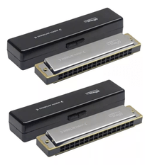 Kit 2 Gaitas De Boca Harmônica Diatônica Stagg Bjht32 Em C