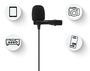 Microfone Lapela Jbl A Bateria Cslm20b Omnidirecional Com Nf